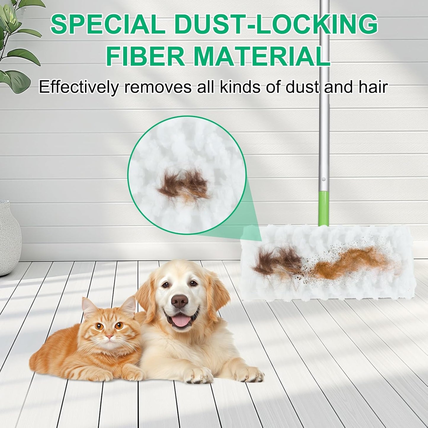 40 Count Dry Sweeping Cloths for Swiffer Sweeper Dry Cloth,Disposable Heavy Duty Pet Dust Hair Mop Pads Refills,Unscented Multi-Surface Cloth Refills for Wet&Dry Cleaning
