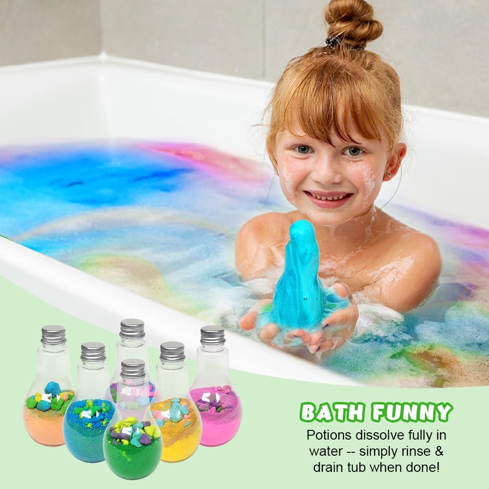 6 Pack Large Bath Bombs Toy Gift Set for Kids, Surprise Experience, Nontoxic, Colorful Fizzy Fun, Bubble Bath STEAM Science Educational Kit, for 3+ Year Old Boys and Girls Gift Sets