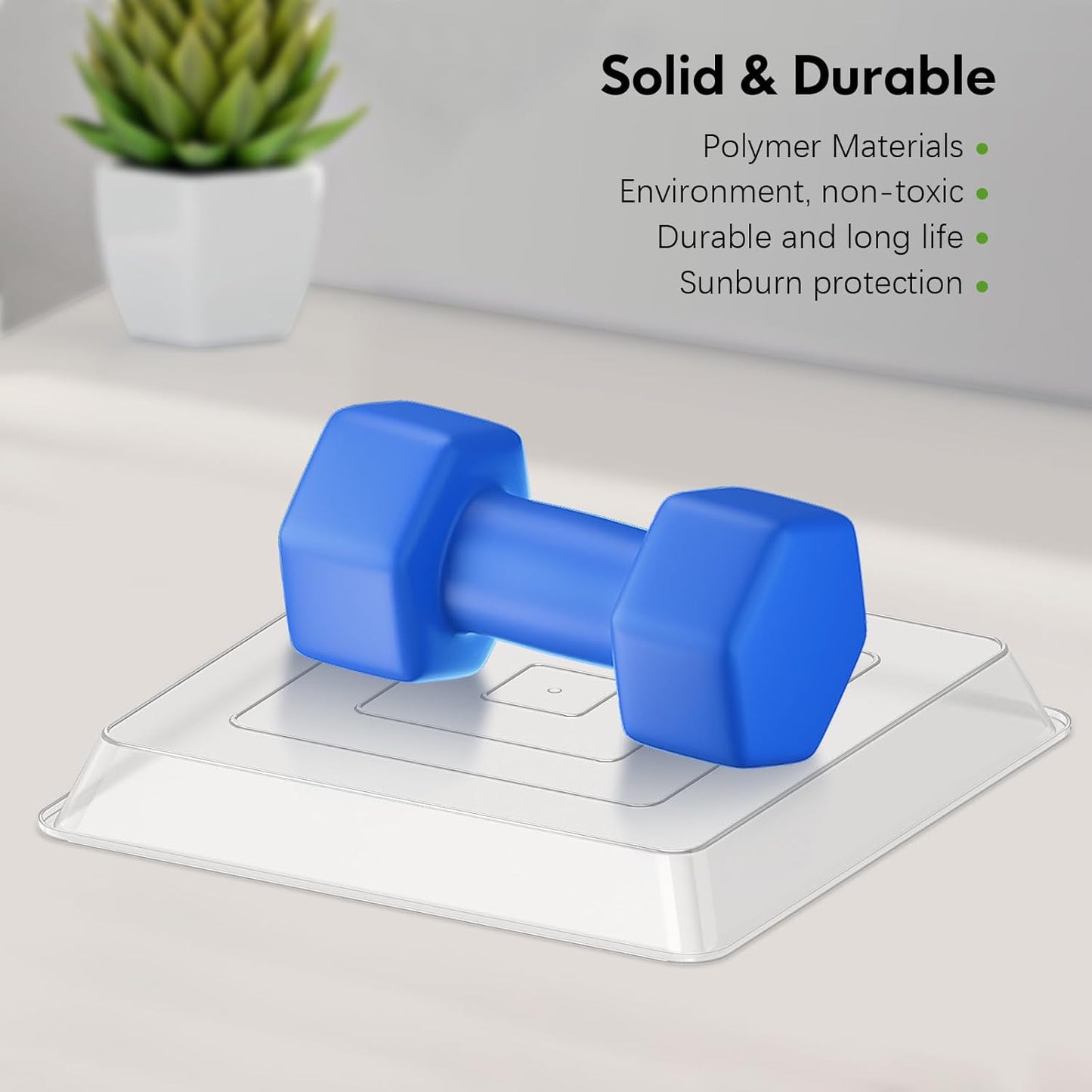 TAQIXI 6 Pack Square Clear Plant Saucer