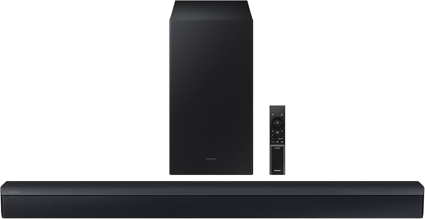 SAMSUNG HW-C450 2.1ch Soundbar w/DTS Virtual X, Subwoofer Included, Bass Boost, Adaptive Sound Lite, Game Mode, Bluetooth, Wireless Surround Sound Compatible