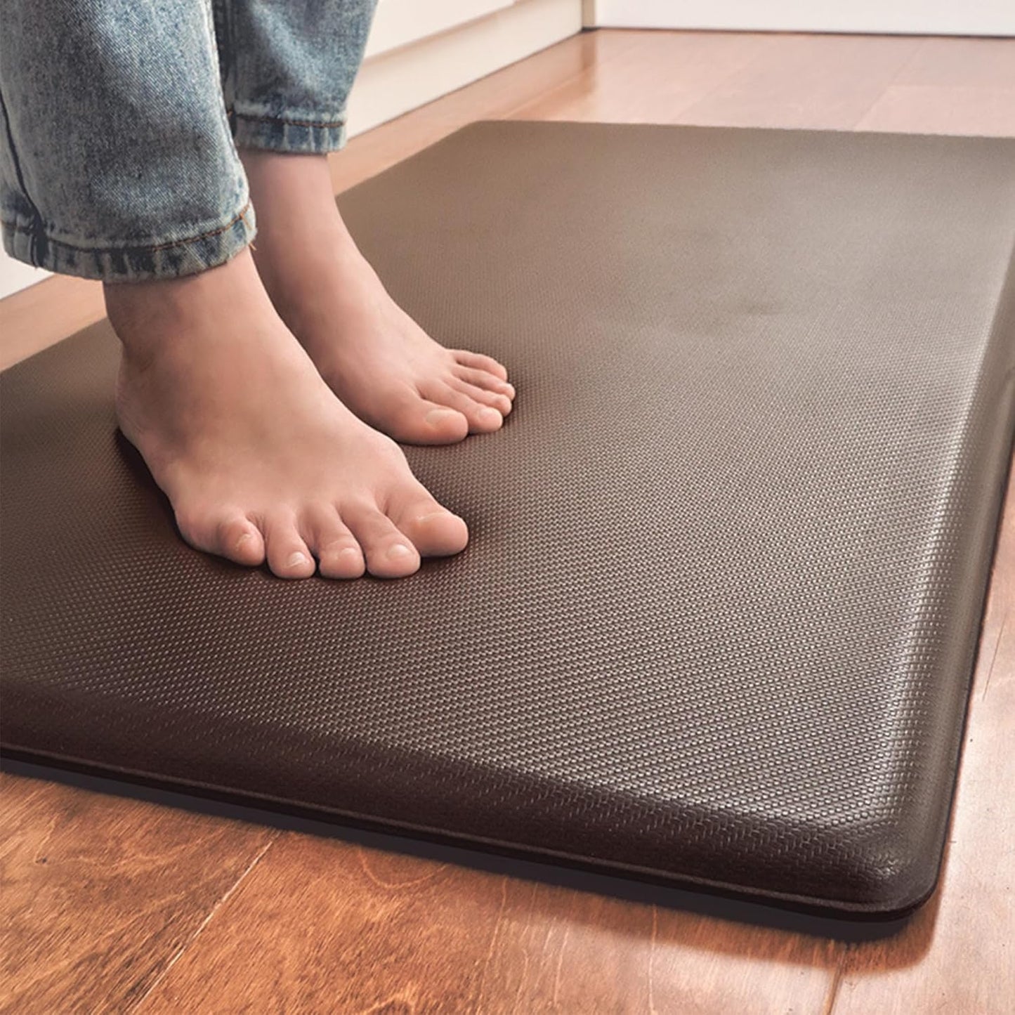 JTW Kitchen Mats for Floor,Anti Fatigue Mats for Kitchen Floor,19.7x47Inch,Waterproof, Oil-Proof, Non-Slip,Thickness Up to 1.8CM, Suitable for Many Scenes at Home or at Work.