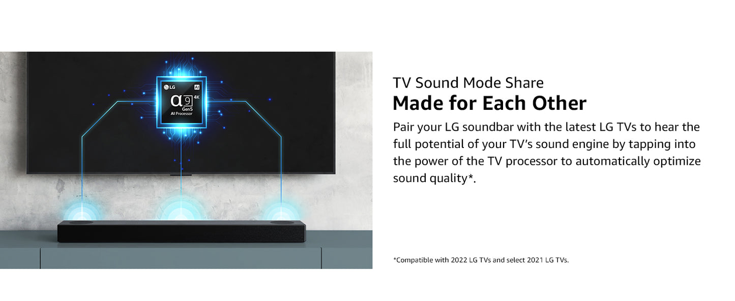 LG S75Q 3.1.2ch Sound bar with Dolby Atmos DTS:X, High-Res Audio, Synergy TV, Meridian, HDMI eARC, 4K Pass Thru with Dolby Vision Black
