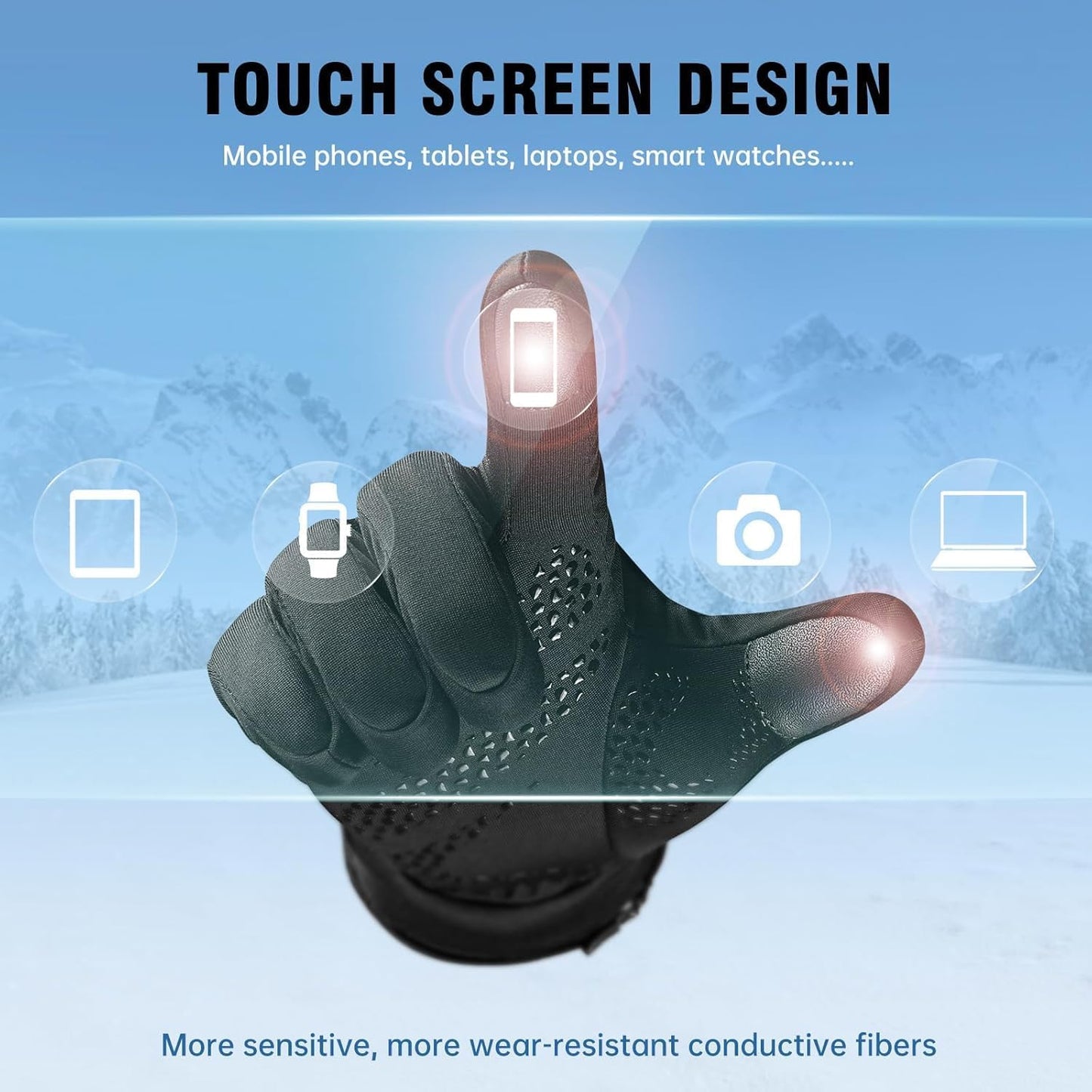 Heated Gloves Liners for Women Men, Rechargeable Electric Battery Thin Heated Work Gloves for Raynaud, Winter Warm Glove Liners for Driving Workingï¼ˆSliverï¼ŒL