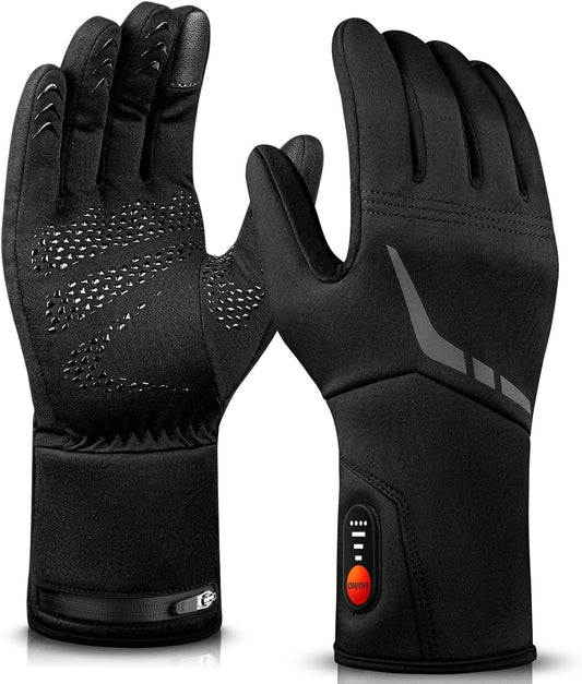 Heated Gloves Liners for Women Men, Rechargeable Electric Battery Thin Heated Work Gloves for Raynaud, Winter Warm Glove Liners for Driving Workingï¼ˆSliverï¼ŒL