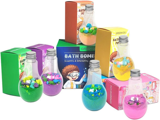 6 Pack Large Bath Bombs Toy Gift Set for Kids, Surprise Experience, Nontoxic, Colorful Fizzy Fun, Bubble Bath STEAM Science Educational Kit, for 3+ Year Old Boys and Girls Gift Sets