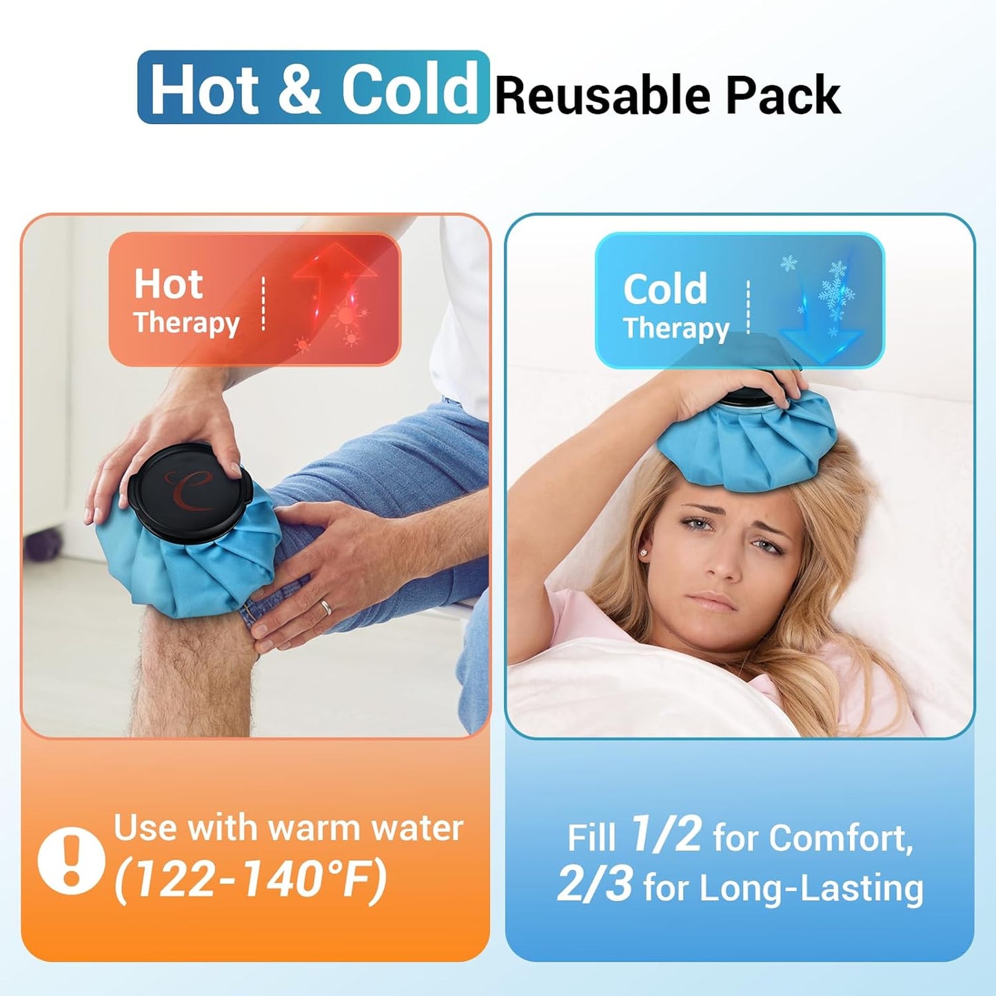 Comfytemp Ankle Ice Pack Wrap, Wearable Foot Ice Bags for Injuries Reusable, FSA HSA Eligible, 1H Long Lasting, Hot & Cold Therapy for Swelling, Achilles Tendonitis, Sprain, Arthritis, Athletes Foot