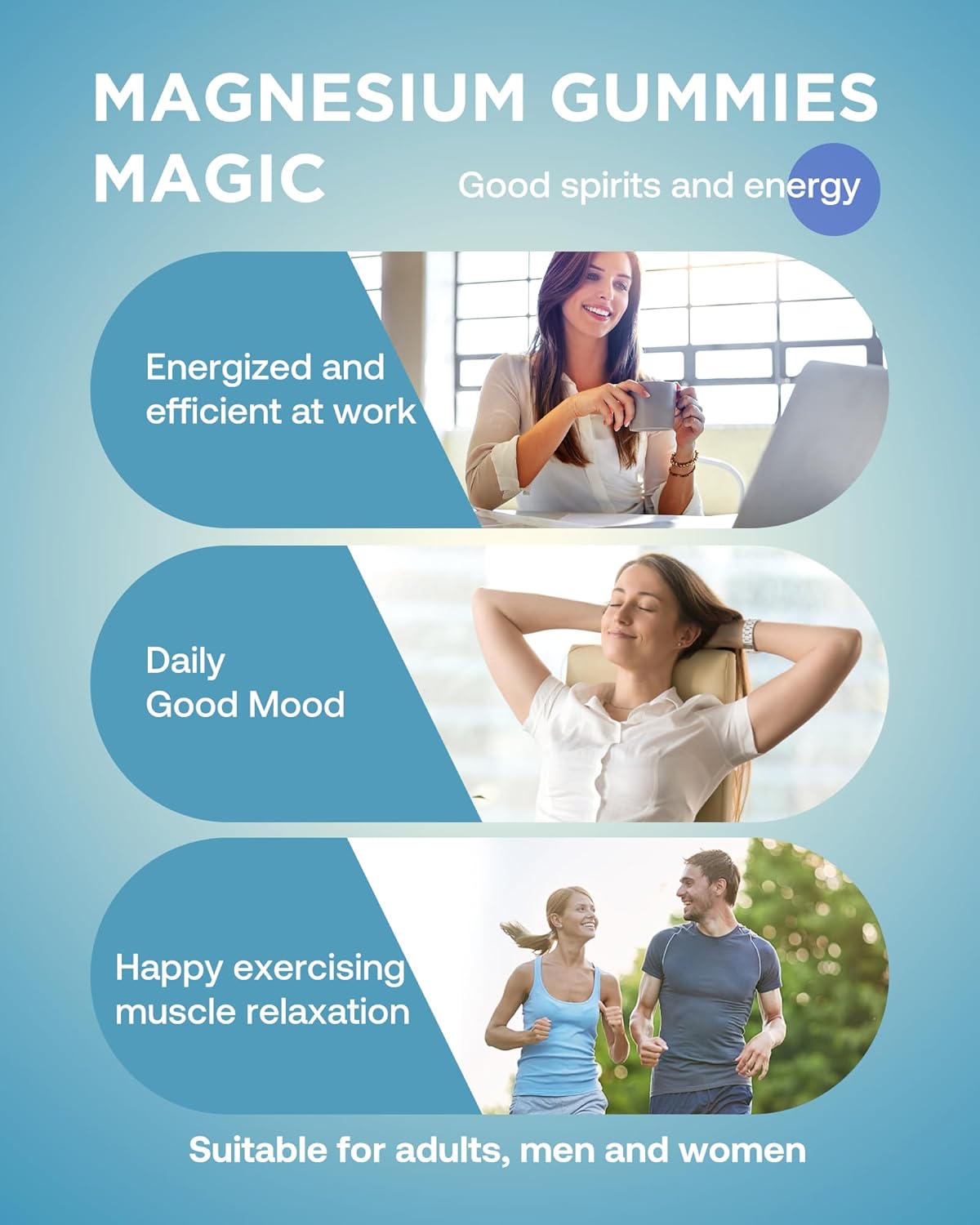 Magnesium Gummies with 2100mg Magnesium Glycinate & Magnesium Citrate(200mg Elemental Magnesium), Calm Magnesium Gummies Vegan for Adults, Support Sleep, Muscle, Bone, Energy, Heart, 120 Count